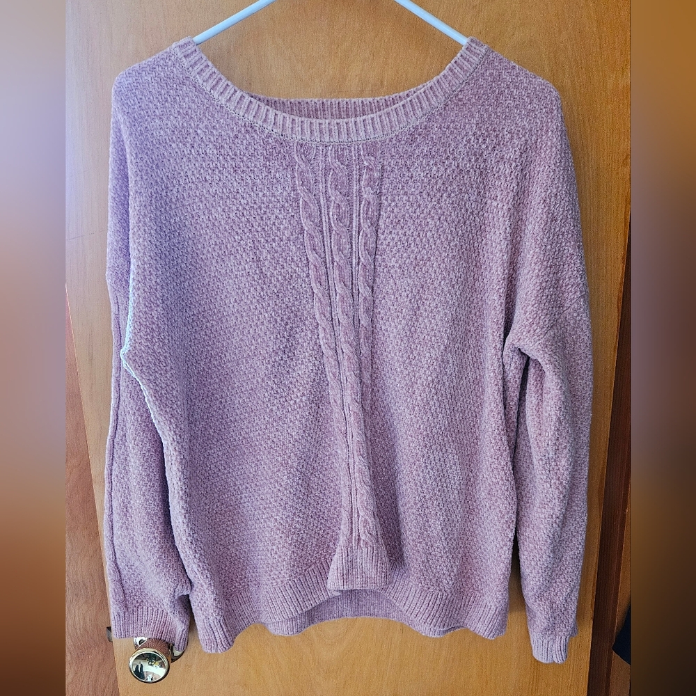 Pink Plaidded Sweater